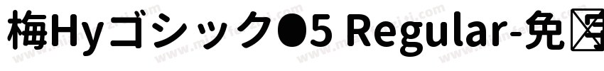 梅HyゴシックO5 Regular字体转换